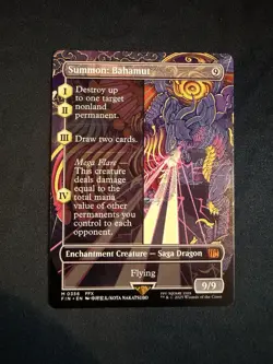 MTG - Summon: Bahamut - BORDERLESS - Enchantment Creature - FIN #356 - Mythic - Image 1