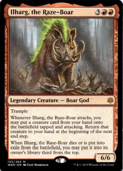 Wizards Ilharg, the Raze-Boar WAR Mythic Regular Red Creature 133 Eng 6/6 - Image 1