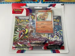 Pokemon TCG Scarlet & Violet + Paldea Evolved Blister 2 Pack Pawmot Promo LOT - Image 2
