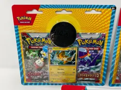 Pokemon TCG Scarlet & Violet + Paldea Evolved Blister 2 Pack Pawmot Promo LOT - Image 3