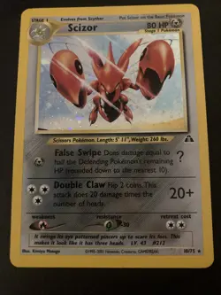 Pokemon TCG Scizor 10/72 Nm Neo Vintage WOTC - Image 1