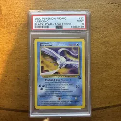 2000 POKEMON PROMO BLACK STAR TOSHINAO AOKI ERR #22 ARTICUNO PSA 9 - Image 1