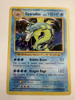 Gyarados 34/108 Holo And Reverse Holo Rare Evolutions Pokemon LP - Image 3