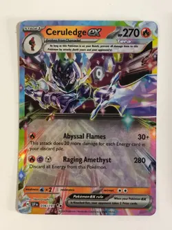 Pokemon TCG Surging Sparks Ceruledge EX 036/191 Near Mint - Image 1