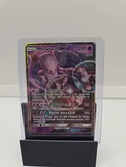 Mewtwo GX Pokemon Sun&Moon Promo SM196 Full Art Holo NM - Image 1