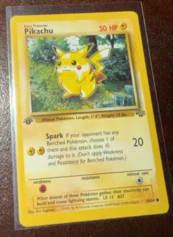 Pokemon TCG Pikachu 60/64 Jungle 1st Edition Pokemon Moderately Played - Image 1