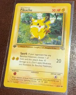 Pokemon TCG Pikachu 60/64 Jungle 1st Edition Pokemon Moderately Played - Image 2