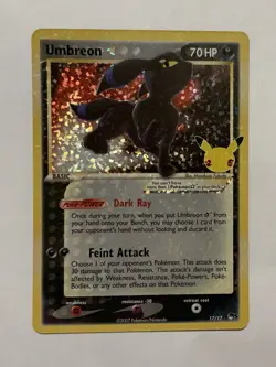 Pokemon Celebrations Umbreon Gold Star 17/17 Holo 25th Anniversary Beautiful 🔥 - Image 1