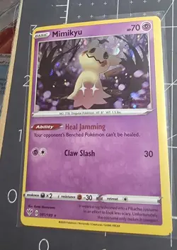 Pokemon TCG : Mimikyu 081/189 - **Cosmos Holo Rare** Miscut 1x Alignment Dot. - Image 3