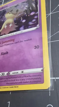Pokemon TCG : Mimikyu 081/189 - **Cosmos Holo Rare** Miscut 1x Alignment Dot. - Image 4