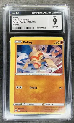 Pokemon 2023 Shinx And Baltoy Miscut Error Pair With Alignment Dot - Image 3