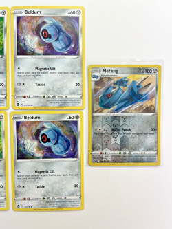 Pokemon Tcg Lot of 5 Beldum, Metang Reverse Holo Common basic - Image 3