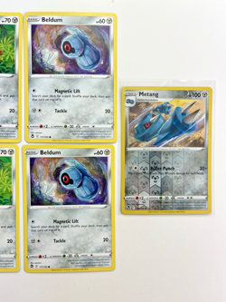 Pokemon Tcg Lot of 5 Beldum, Metang Reverse Holo Common basic - Image 4