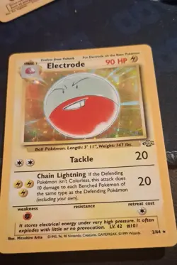 Pokemon TCG Electrode Jungle 2/64 Holo Unlimited Holo Rare - Image 1
