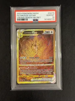 2023 Pokemon Sword & Shield Crown Zenith GG70 Arceus VSTAR PSA 10 146065046 - Image 1