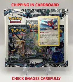 (403048) Pokemon Sun & Moon Ultra Prism Porygon-Z 3-Pack Blister Factory Sealed - Image 2