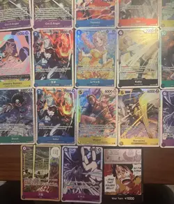 Bandai One Piece Card Game OP01 Japanese Foil Parallel Alt Art 18Card Lot - Image 1