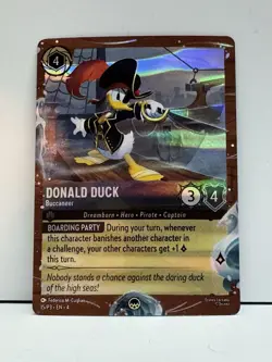 Disney Lorcana Azurite Treasure Cruise Line Exclusive Promo Donald w/ Bag - Image 1
