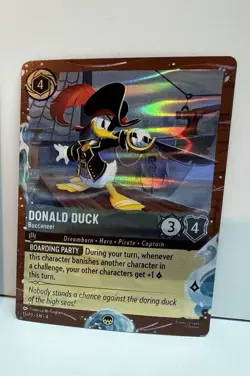 Disney Lorcana Azurite Treasure Cruise Line Exclusive Promo Donald w/ Bag - Image 2