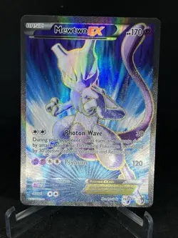 Pokemon Mewtwo EX Holo Full Art Ultra Rare TCG Card 157/162 - Image 1