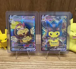 Pikachu Cosplay - Pidgeot & Lucario - 2 Card Lot - Holo - Vcos / Cosmax - NM - Image 1