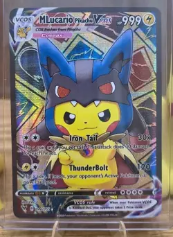 Pikachu Cosplay - Pidgeot & Lucario - 2 Card Lot - Holo - Vcos / Cosmax - NM - Image 3