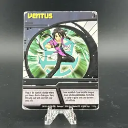 Ventus 11/15a BA191a-AB-SM-GBL Green Ability Bakugan Battle Brawlers Card HP - Image 1