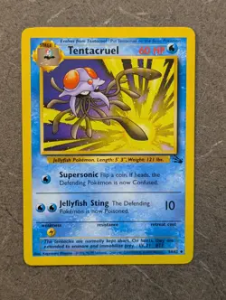 Pokemon Card 1999 TENTACRUEL Uncommon 44/62 Original Fossil Set Vintage NM - Image 1