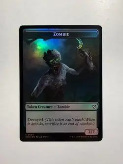 Timeless Dragon // Zombie (0007) Double-Sided Token 6 // 7 MTG Aetherdrift Foil - Image 2