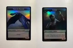 Timeless Dragon // Zombie (0007) Double-Sided Token 6 // 7 MTG Aetherdrift Foil - Image 3