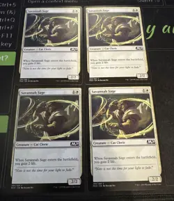 Savannah Sage X4 M20 Core Set Magic the Gathering MTG - Image 1