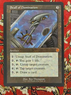 MTG Staff of Domination Retro Frame BRR 56 LP The Brothers' War Retro Artifacts - Image 1