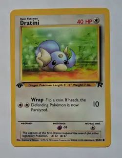 Pokemon - Dratini - Team Rocket 53/82 1st Edition - Common - NM - Image 1