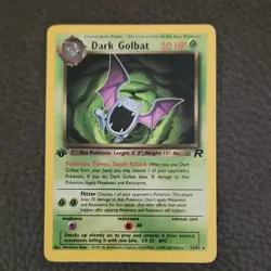 Pokemon Dark Golbat 24/82 Team Rocket Rare 2000 Card 50 HP Near Mint 1st Edition - Image 1