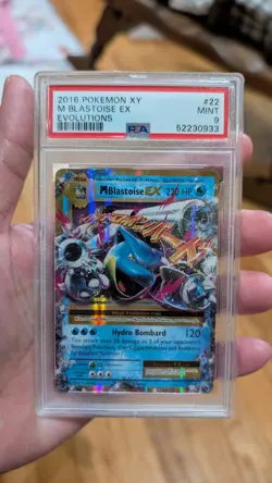 Pokemon M Blastoise EX Full Art 22/108 XY Evolutions 22 Mega MINT PSA 9 - Image 1