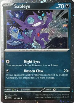 Sableye (Cosmos Holo) Holo Miscellaneous Cards & Products 136/193 Pokemon NM - Image 1
