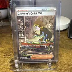 Pokemon TCG - Clemont's Quick Wit 243/191 SIR - Surging Sparks - English - NM - Image 1
