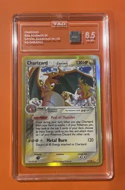2006 Pokemon EX Charizard Delta Species Crystal Guardians Holo 4/100 TAG 8.5 - Image 1