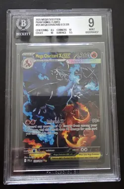 Mega Charizard X EX 125/094 Phantasmal Flames SIR Full Art Holo BGS 9 (2025) - Image 2