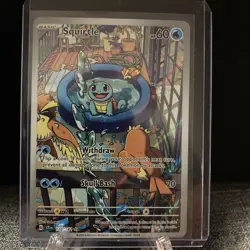 Pokemon Squirtle 148/142 Sv2a 151 Illustration Rare Full Art Holo Saboteri - Image 1