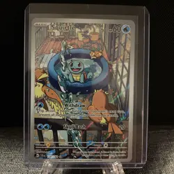 Pokemon Squirtle 148/142 Sv2a 151 Illustration Rare Full Art Holo Saboteri - Image 4