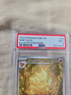 Pokemon TCG Obsidian Flames Ninetales Illustration Rare Holo 199/197 PSA 9 - Image 5