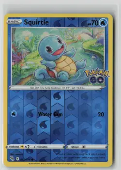 Squirtle 015/078 Common Pokemon GO Pokemon Reverse Holo NM - Image 1