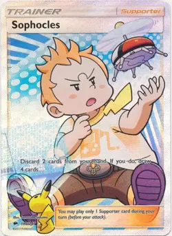 Sophocles 146/147 Full Art Ultra Rare Burning Shadows Pokemon TCG LP - Image 1