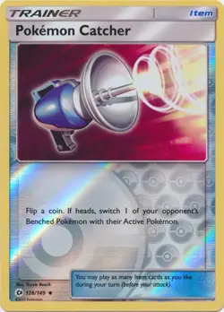 Pokemon Catcher Sun and Moon Base Set 126/149 Reverse Holo NM - Image 1