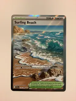 2026 Pokemon Mega Evolution Chaos Rising 114/086 Surfing Beach Full Art M/NM - Image 1