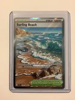 2026 Pokemon Mega Evolution Chaos Rising 114/086 Surfing Beach Full Art M/NM - Image 3