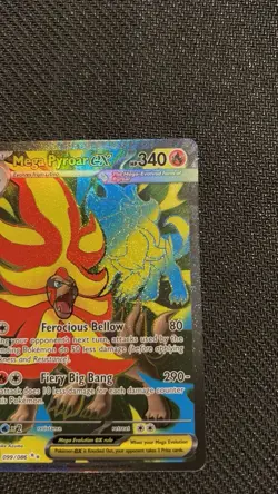Pokemon Mega Pyroar EX Chaos Rising 099/086 SecretRare Full Art Holo English - Image 5