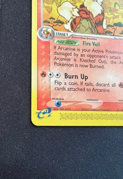 2003 Pokemon ARCANINE #15/100 EX Sandstorm Rare Regular TCG - Image 5