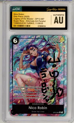 CGC Authentic Signed Yamaguchi Yuriko One Piece Nico Robin OP12-087 (Alt Art) - Image 1